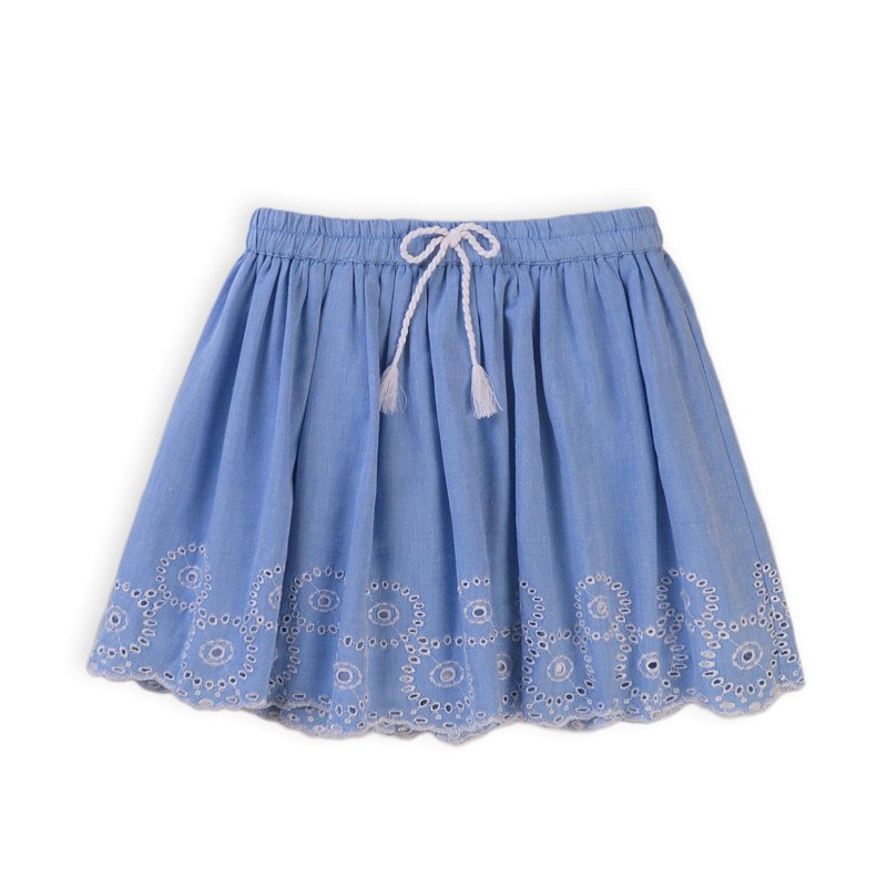 Daisy 4K: Embroidered Scallop Hem Skirt (1-3 Years)